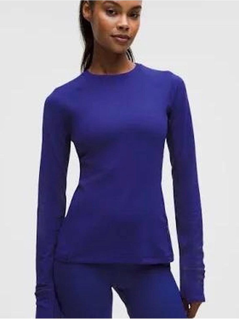 lululemon athletica Long Sleeve Crewneck Top in Royal Purple